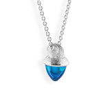 Seadrop Muschel Anhänger aus Silber mit mittelblauem Zirkonia