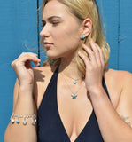 Sealife Charm Schellmuschel aus Silber mit Brandlack weißer Muschelkernperle und Karabiner