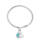 Schlangenketten Armband aus Silber in der Länge 20 cm mit Karabiner