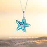 Sealife mini Seestern Anhänger aus Silber mit Brandlack