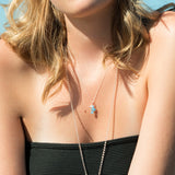 Sealife mini Seepferdchen Anhänger aus Silber mit Brandlack