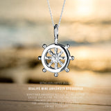 Sealife mini Steuerrad Anhänger aus Silber