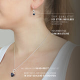 Seadrop klassik Anhänger aus Silber mit dunkelblauem Zirkonia und weißem Zirkoniapavée