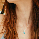 Seadrop Seestern Anhänger aus Silber mit hellblauem Zirkonia