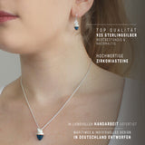 Seadrop Muschel Ohrhänger mit Schwanenhals aus Silber und mittelblauem Zirkonia