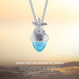 Seadrop Seestern Anhänger aus Silber mit hellblauem Zirkonia