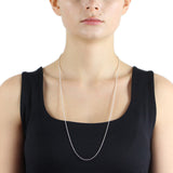 Stabile Kugelkette 1,8 mm aus Silber in der Länge 75 cm mit Karabiner