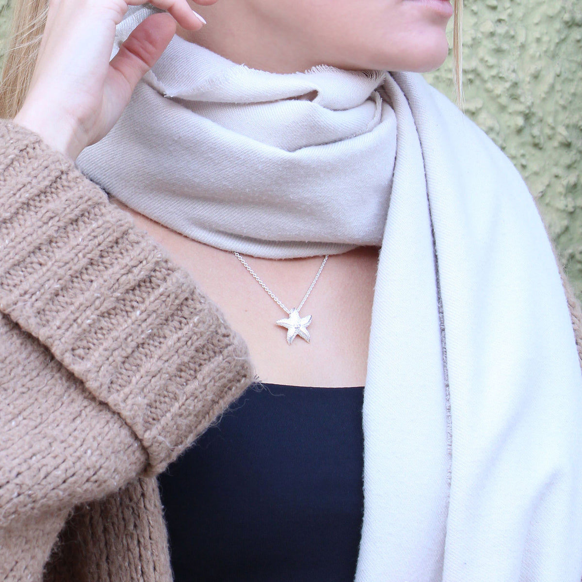 Heartbreaker Seestern Anhänger - Maritimer Schmuck Aus 925 Sterlingsilber Mit Brandlack