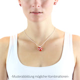 My only One Herz Anhänger mit Überschlag aus Silber und Brandlack