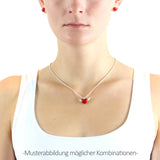 My only One kleiner Herz Anhänger mit Flügel aus Silber und Brandlack