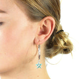 Sealife Seestern Einhänger für Creolen aus Silber mit Brandlack