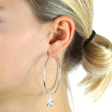 Sealife Seestern Einhänger für Creolen aus Silber