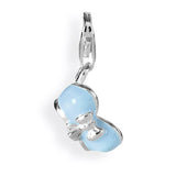 Sealife Charm Bikini Top aus Silber mit Brandlack und Karabiner