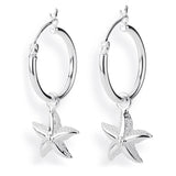 Sealife Seestern Einhänger für Creolen aus Silber