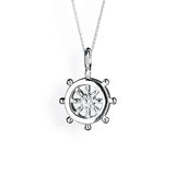 Sealife mini Steuerrad Anhänger aus Silber