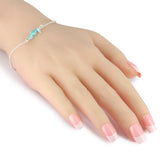 Sealife Armband mit Seepferdchen aus Silber Brandlack und Federring