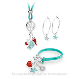 Sealife Seestern Einhänger für Creolen aus Silber mit Brandlack