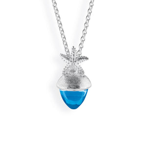 Seadrop Seestern Anhänger aus Silber mit hellblauem Zirkonia