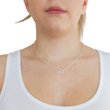 Seaside Collier mit Infinity Symbol aus Silber in der Länge 45 cm