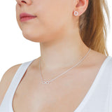 Seaside Collier mit Infinity Symbol aus Silber in der Länge 45 cm