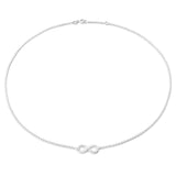 Seaside Collier mit Infinity Symbol aus Silber in der Länge 45 cm