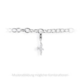 Möwe Charm aus Silber mit Karabiner