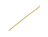 Schlangenketten Armband aus Silber goldplattiert in der Länge 20 cm mit Karabiner