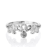 Elefanten Ring aus Silber mit Zirkonia