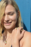 Green Froggy Ring aus Silber mit Brandlack