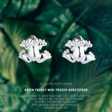 Green Froggy mini Frosch Ohrstecker aus Silber