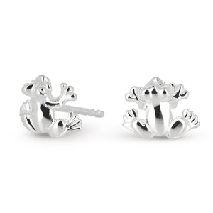 Green Froggy mini Frosch Ohrstecker aus Silber