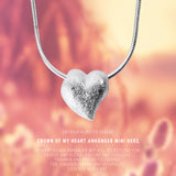 Crown of my Heart mini Herz Anhänger aus Silber