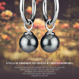 Style & Go Einhänger für Creolen aus Silber mit grauer Muschelkernperle