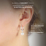 Style & Go Einhänger für Creolen aus Silber mit weißer Muschelkernperle