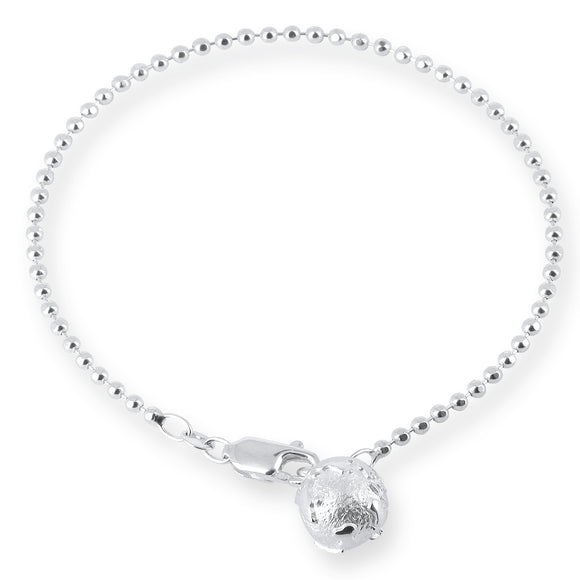 Weltenbummler Armband mit Weltkugel aus Silber