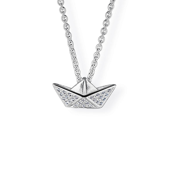 Loveboat Anhänger Schiffchen aus Silber mit Zirkoniapavée