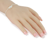 Loveboat Armband mit Schiffchen aus Silber Zirkoniapavée und Karabiner