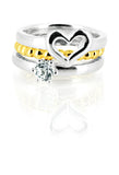 Deep in my Heart Herz Ring aus Silber goldplattiert