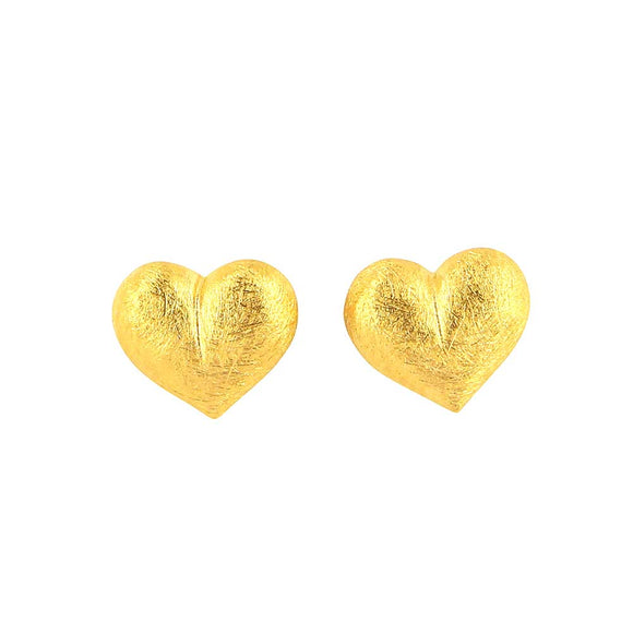 My only One Herz Ohrstecker aus Silber goldplattiert