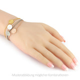 Bessere Zeiten Armband mit Schrift Münze aus Silber rotgoldplattiert und Federring