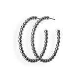 Style & Go Kugel Creolen aus Silber geschwärzt mit 38 mm Durchmesser