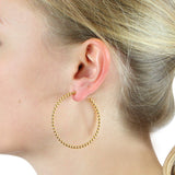 Style & Go Kugel Creolen aus Silber goldplattiert mit 53 mm Durchmesser