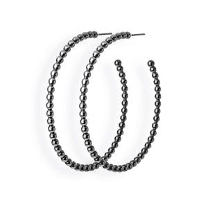 Style & Go Kugel Creolen aus Silber geschwärzt mit 53 mm Durchmesser
