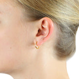 Style & Go Creolen aus Silber goldplattiert mit 15 mm Durchmesser