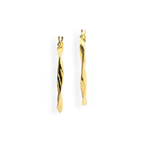 Style & Go gedrehte Creolen aus Silber goldplattiert mit 36 mm Durchmesser