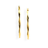 Style & Go gedrehte Creolen aus Silber goldplattiert mit 55 mm Durchmesser