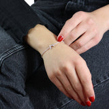 Delfin Armband mit Delfin aus Silber und Federring