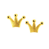 Froggy Kronen Ohrstecker aus Silber goldplattiert