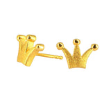 Froggy Kronen Ohrstecker aus Silber goldplattiert