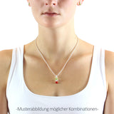 Green Froggy kleiner Anhänger aus Silber mit Brandlack